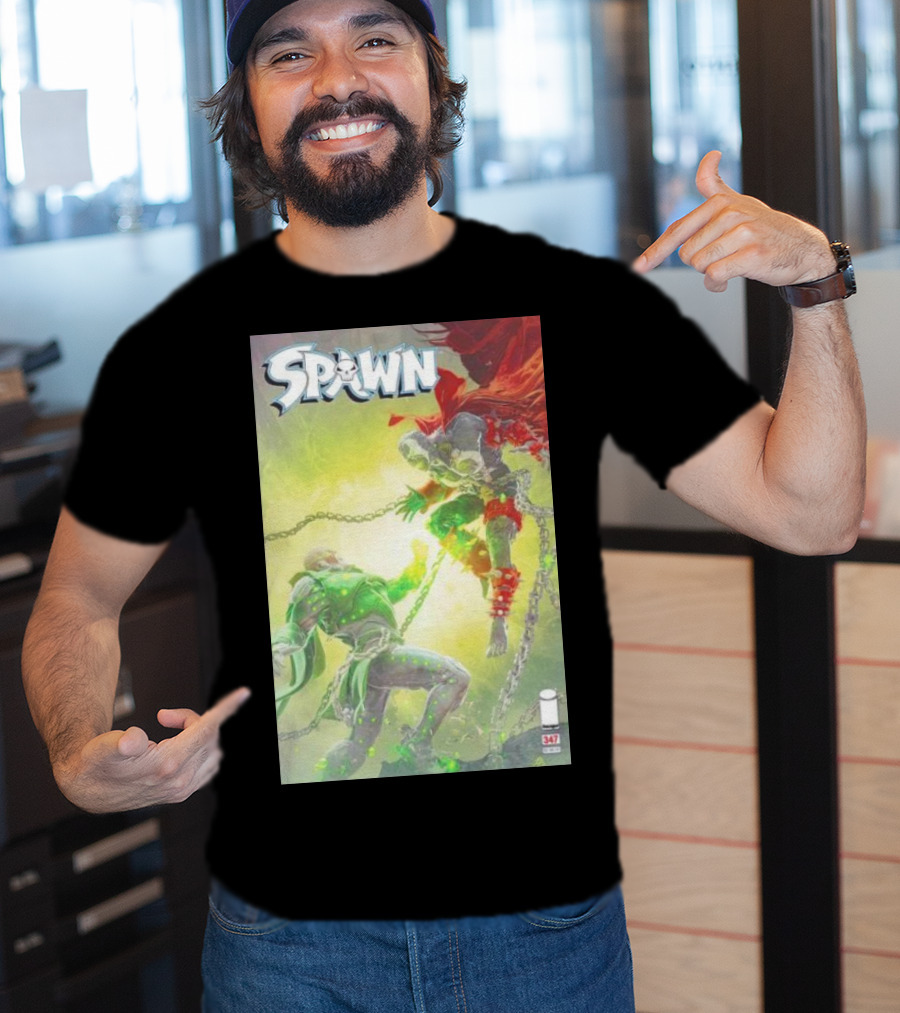 Spawn 347 Comic Cover Dark Hero Battle Chains T-Shirt