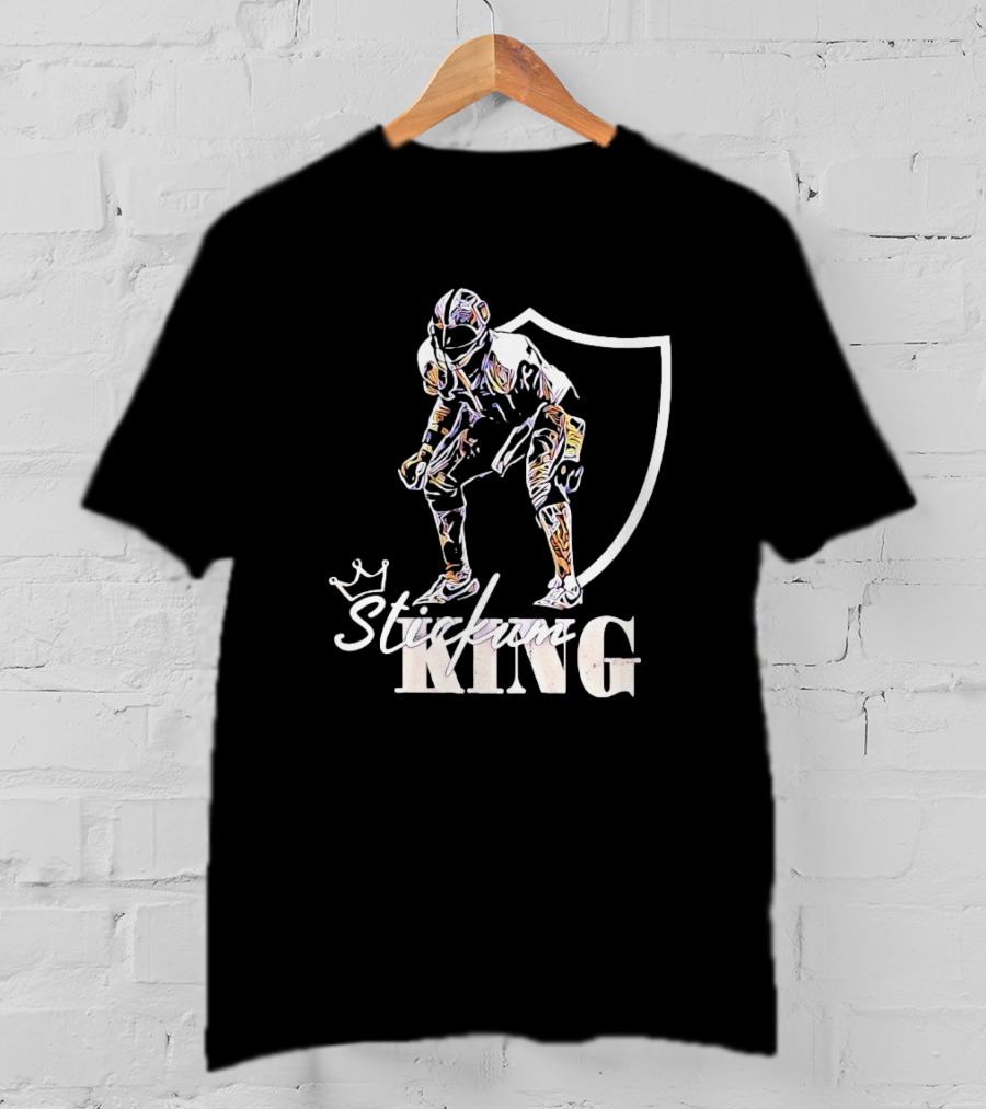Stickum King Football Shield Drawing T-Shirt