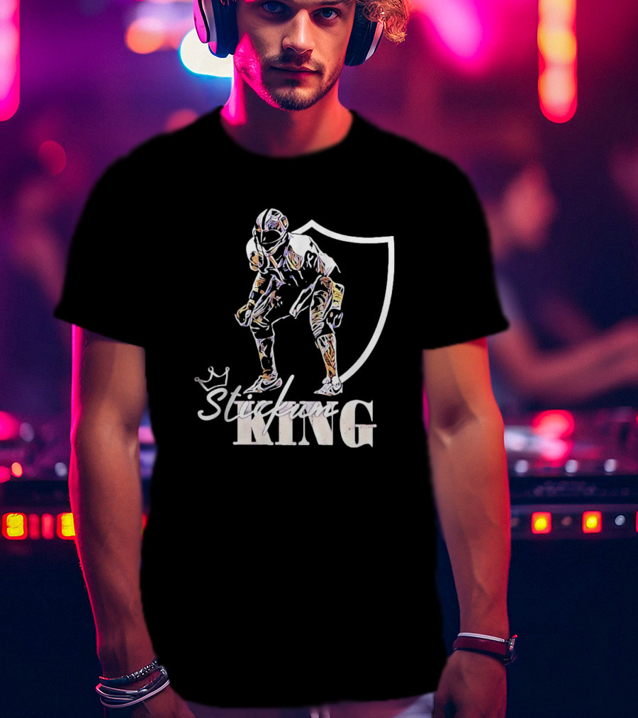 Stickum King Football Shield Drawing T-Shirt