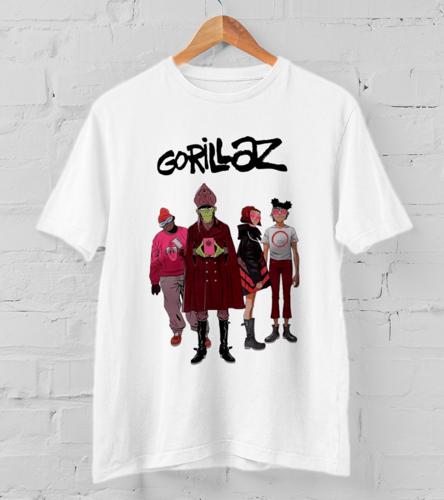 Gorillaz Cracker Island Animated Band Characters T-Shirt