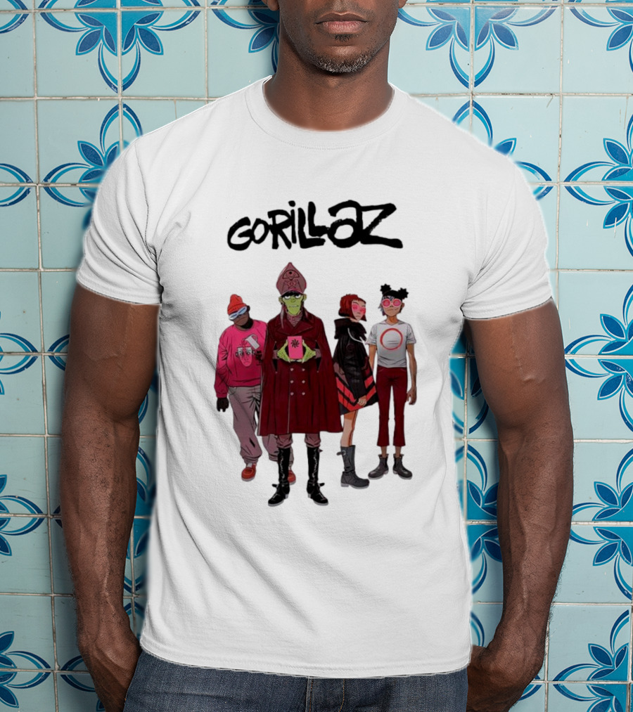 Gorillaz Cracker Island Animated Band Characters T-Shirt
