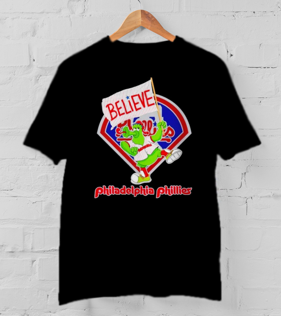 Phillie Phanatic Believe Philadelphia Phillies Baseball Fan T-Shirt