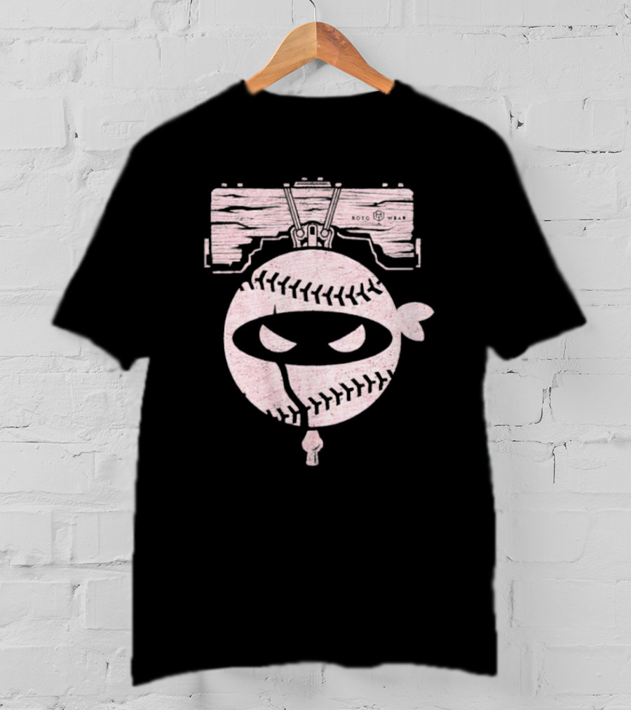 Roto Wear Pitching Ninja Baseball Bell T-Shirt