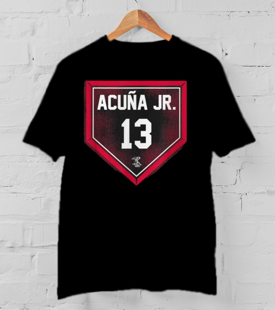 Acuña Jr. 13 Home Plate Gameday Celebrating Baseball Excellence T-Shirt