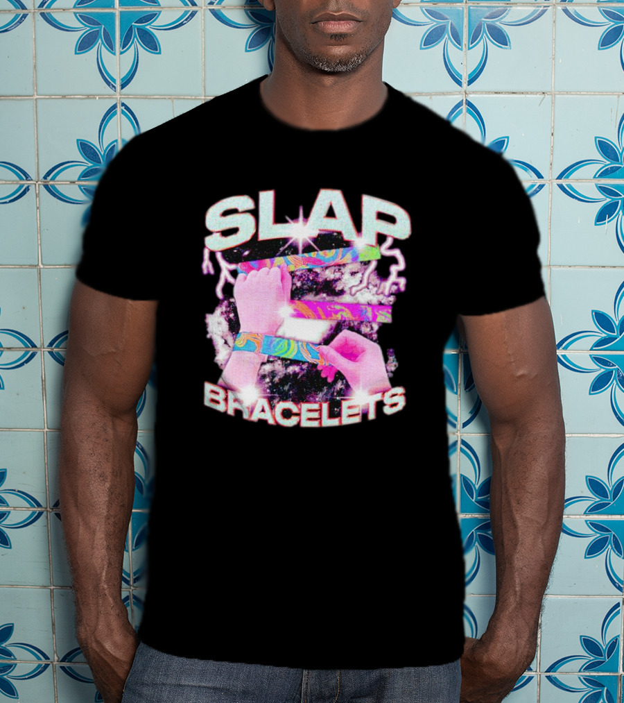 SLAP Bracelets Psychedelic Neon Cosmic T-Shirt