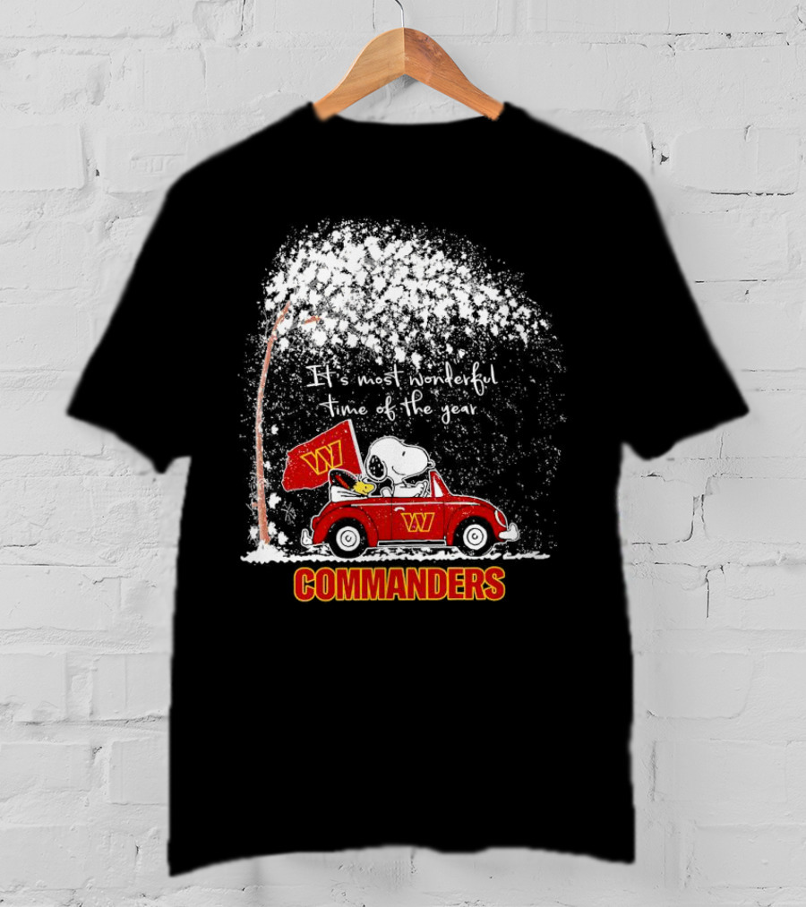 Snoopy And Woodstock Commanders Winter Wonderful Time Of The Year T-Shirt