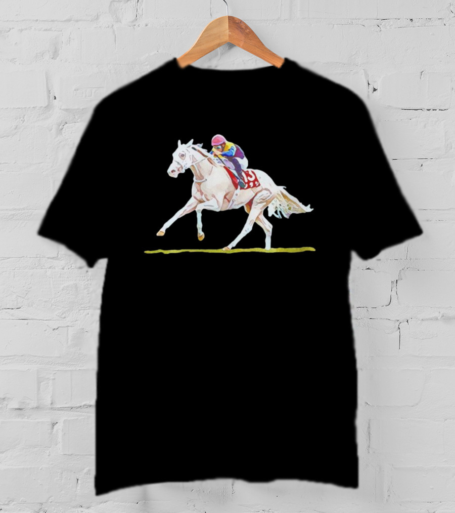 Sodashi Racing Illustration Horse Rider T-Shirt