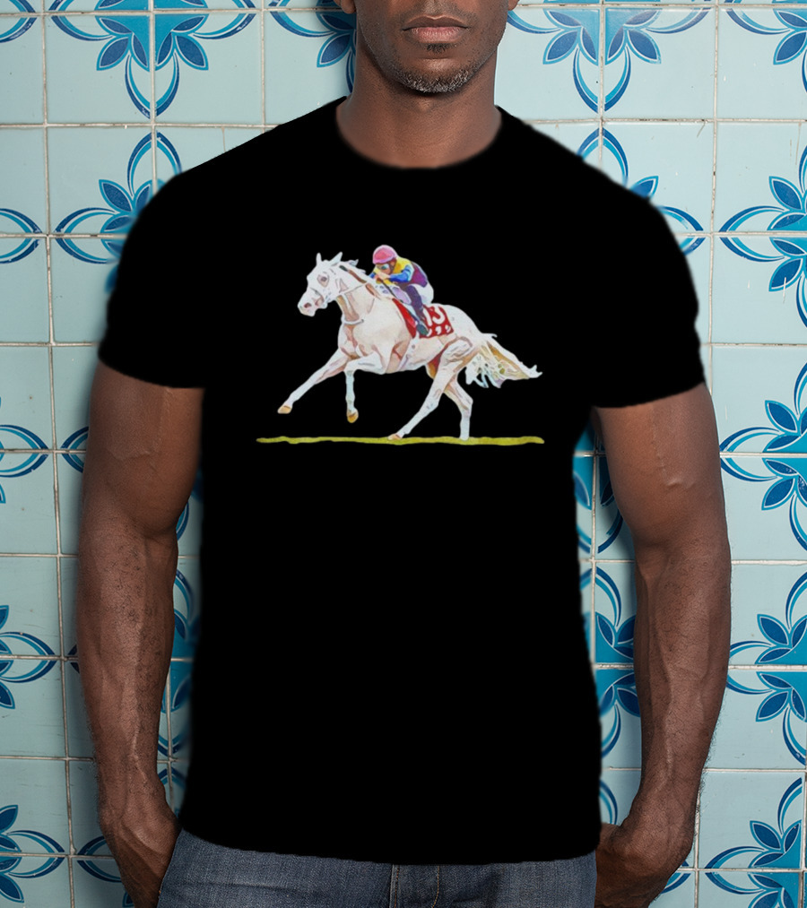 Sodashi Racing Illustration Horse Rider T-Shirt