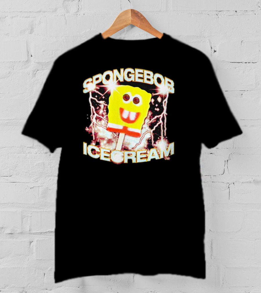 Spongebob Ice Cream Popsicle Lightning Bolts T-Shirt