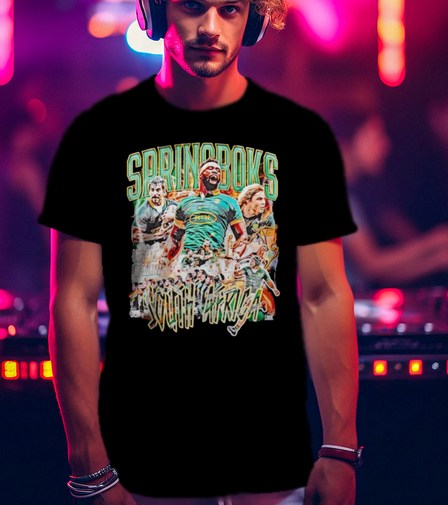 Springboks One Team One Country South Africa Rugby Sa T-Shirt