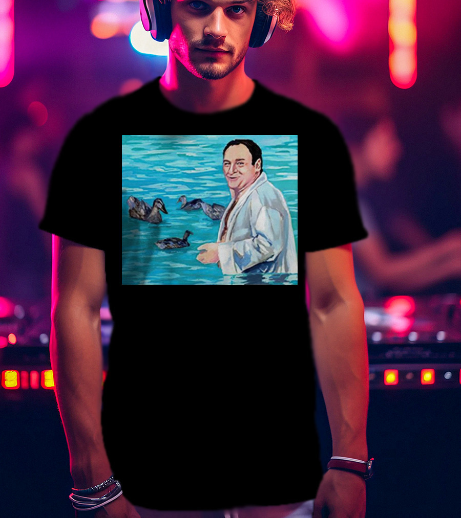 The Sopranos Tony Soprano Ducks Pool Scene Fan T-Shirt