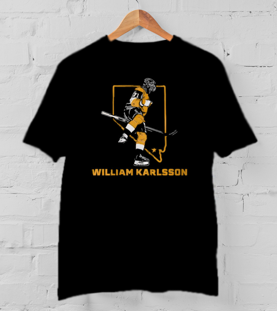 William Karlsson Hockey Star Icon In Nevada State Outline T-Shirt