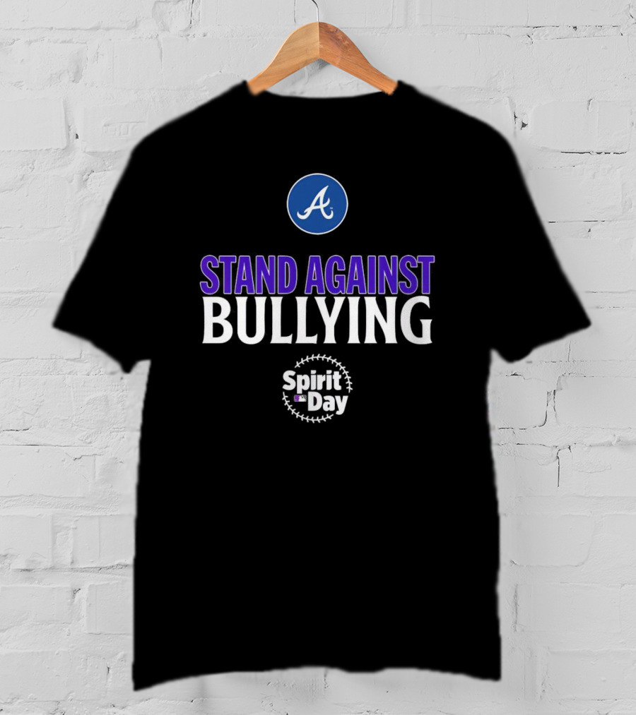 Atlanta Braves Spirit Day Stand Against Bullying T-Shirt