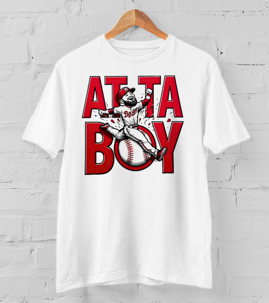 Atta Boy Harper Baseball Caricature Jumping T-Shirt