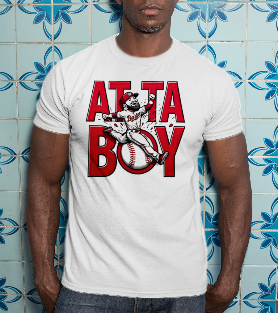 Atta Boy Harper Baseball Caricature Jumping T-Shirt