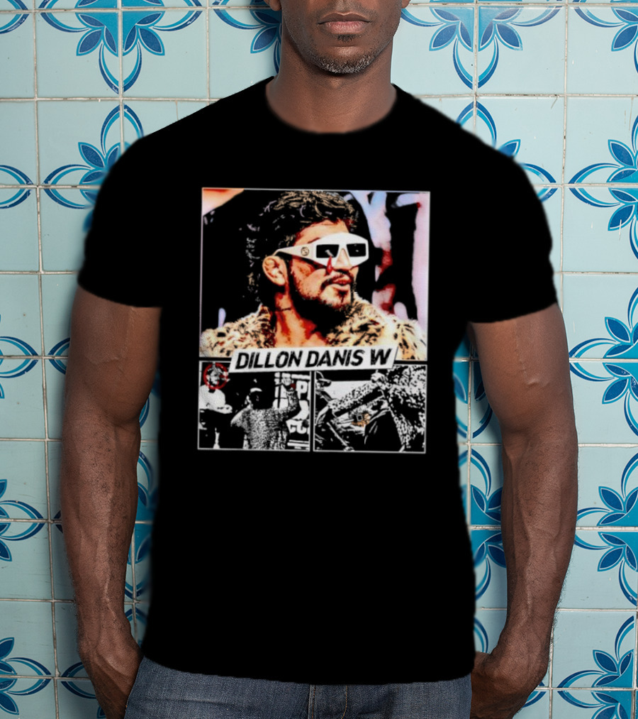 Dillon Danis W Sunglasses And Leopard Print Coat T-Shirt