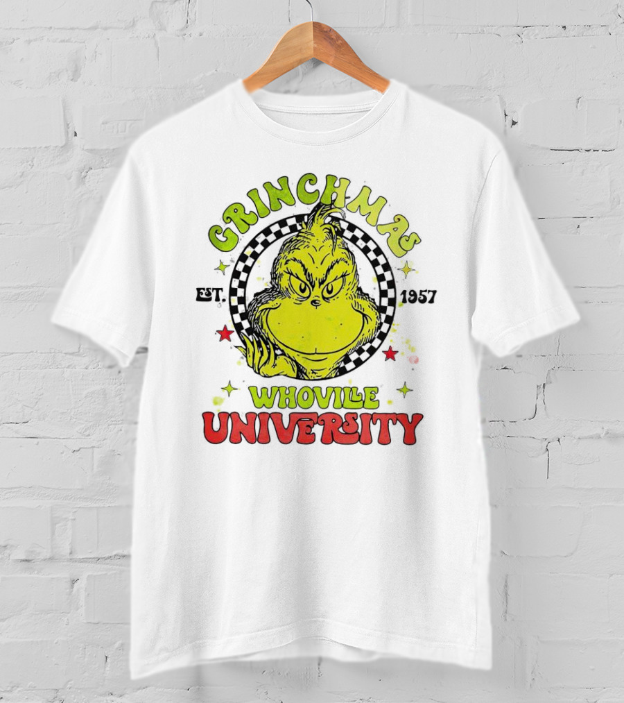Grinchmas Whoville University Est. 1957 Christmas T-Shirt