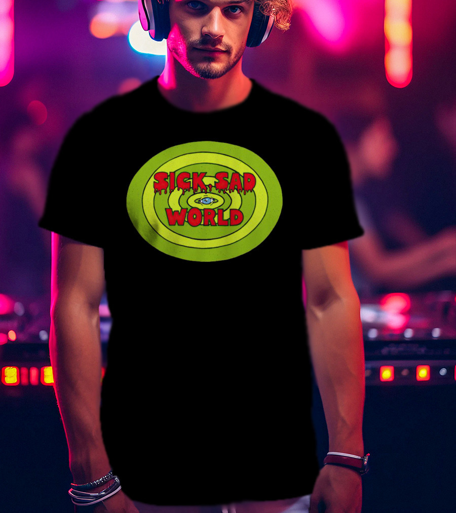Sick Sad World Eye Concentric Circles Logo From Daria T-Shirt