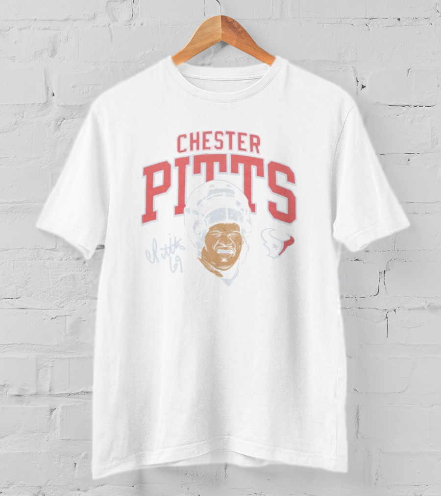 Chester Pitts Texans Signature 69 T-Shirt