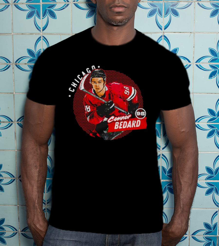 Connor Bedard Chicago 98 Hockey Player Red Dot T-Shirt