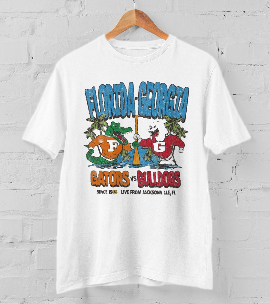 Florida Georgia Gators Vs. Bulldogs Since 1933 Live From Jacksonville FL T-Shirt