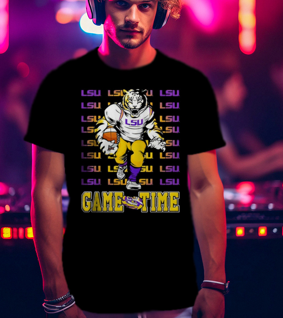 LSU Tigers Game Time Football T-Shirt