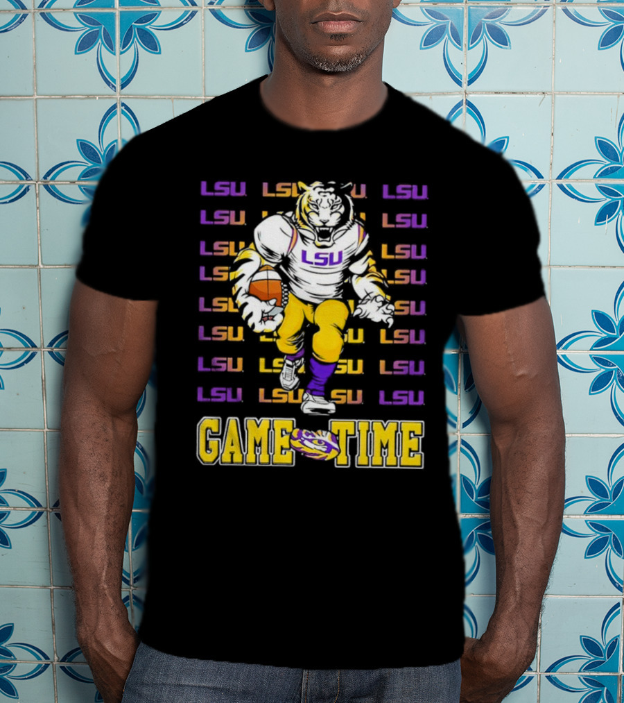LSU Tigers Game Time Football T-Shirt