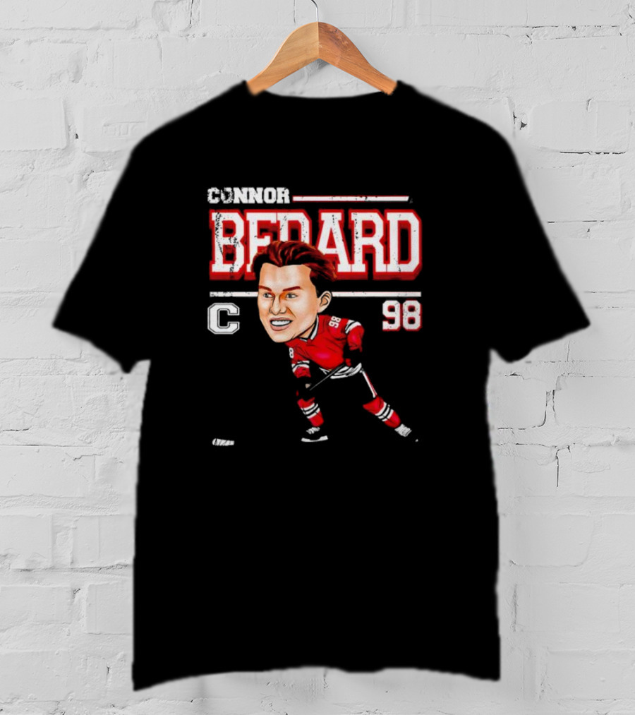 Connor Bedard Chicago Cartoon Hockey 98 T-Shirt