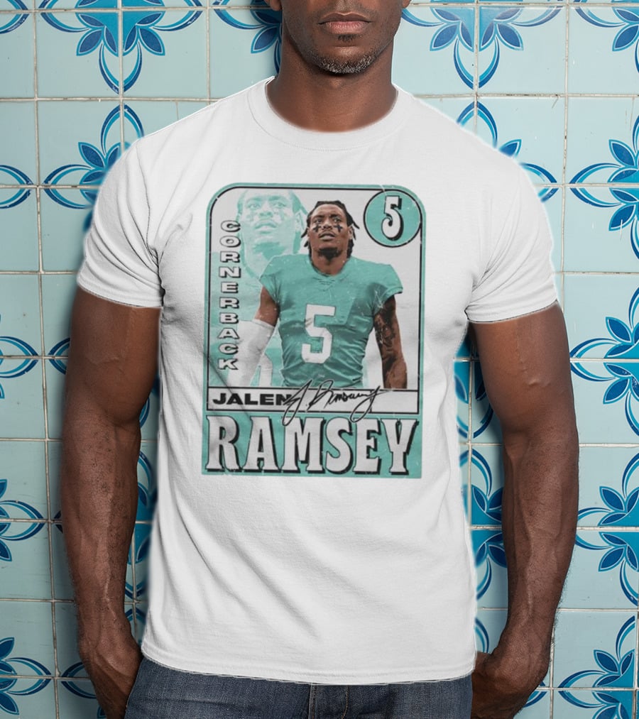 Jalen Ramsey Cornerback 5 Miami Card T-Shirt