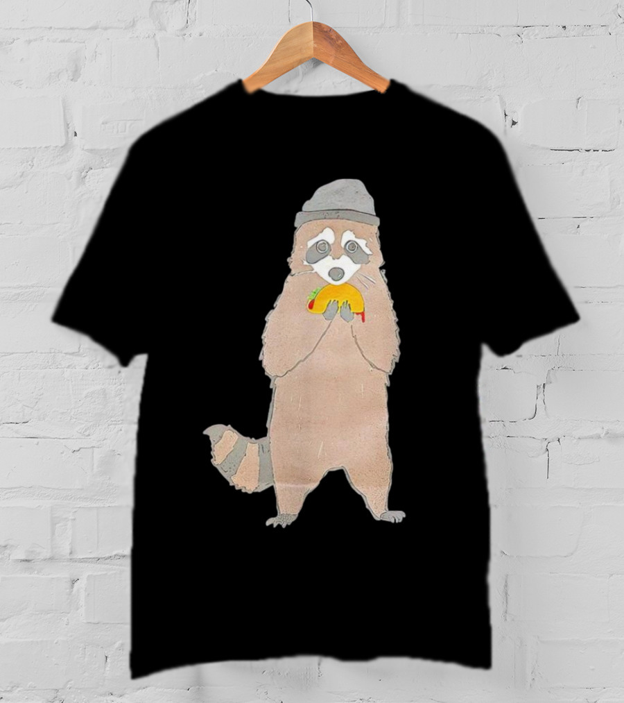 Mischievous Raccoon Eating Taco Bandit T-Shirt