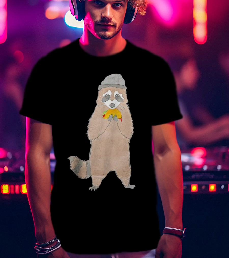 Mischievous Raccoon Eating Taco Bandit T-Shirt