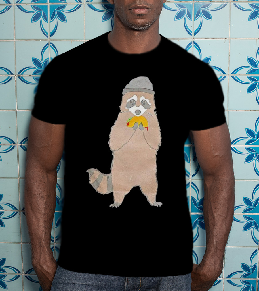 Mischievous Raccoon Eating Taco Bandit T-Shirt