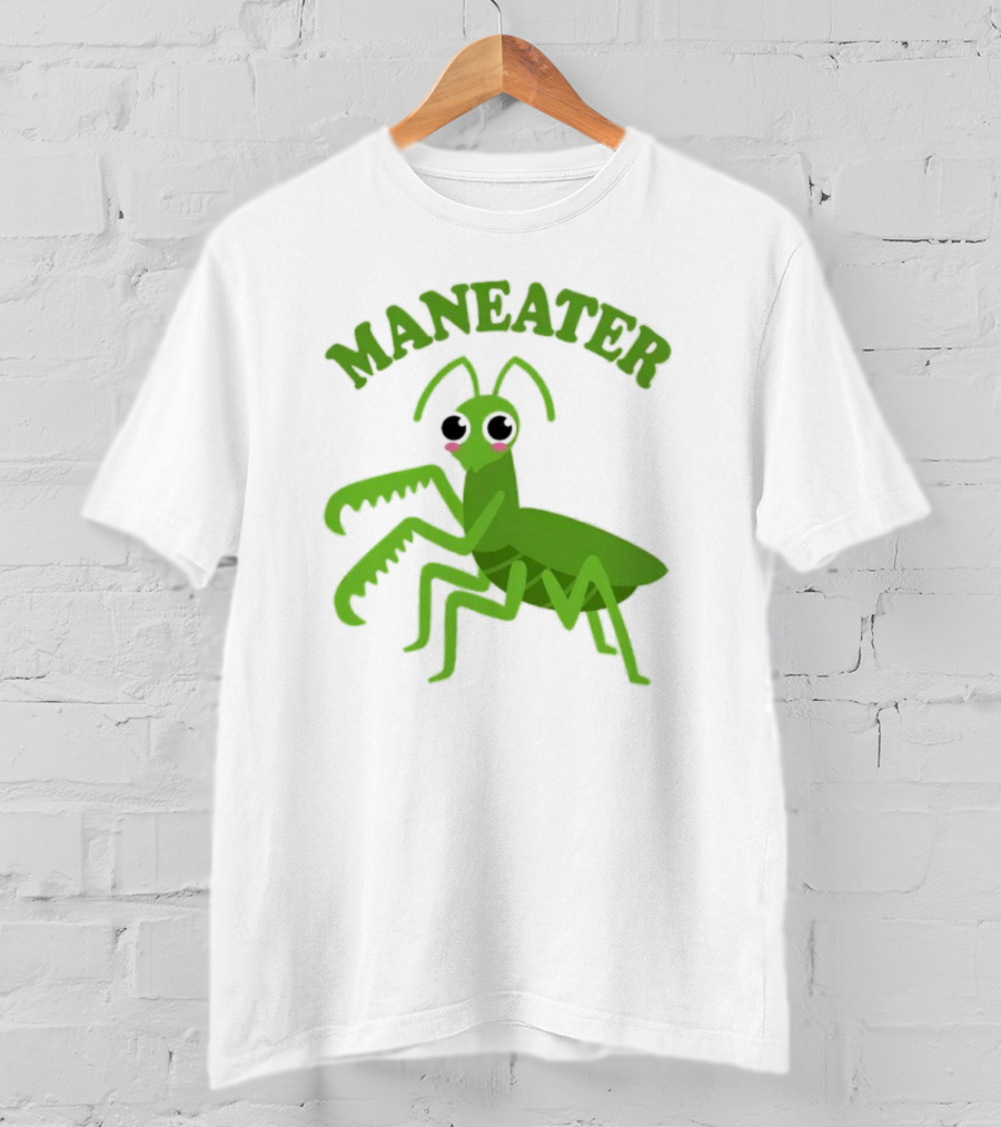 Maneater Praying Mantis Cartoon T-Shirt