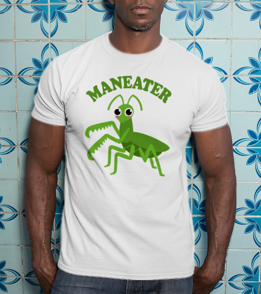 Maneater Praying Mantis Cartoon T-Shirt