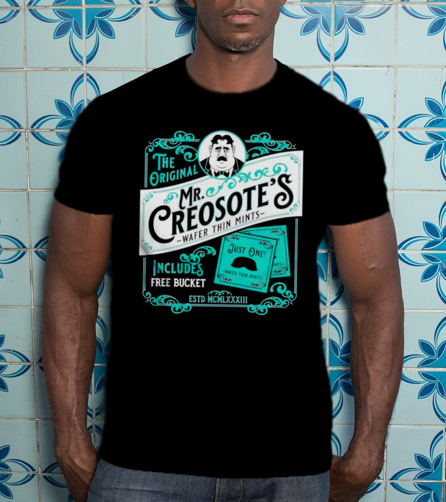 The Original Mr. Creosote’s Wafer Thin Mints Includes Free Bucket Estd MCMLXXXIII T-Shirt