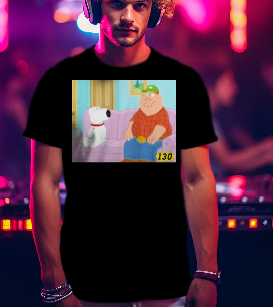 David Wearing Brian Griffin Peter Griffin On Couch 130 T-Shirt