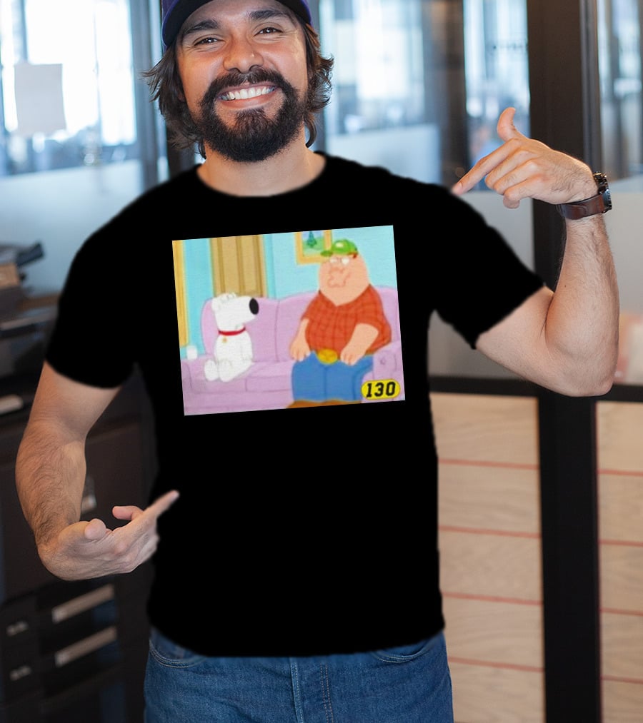 David Wearing Brian Griffin Peter Griffin On Couch 130 T-Shirt