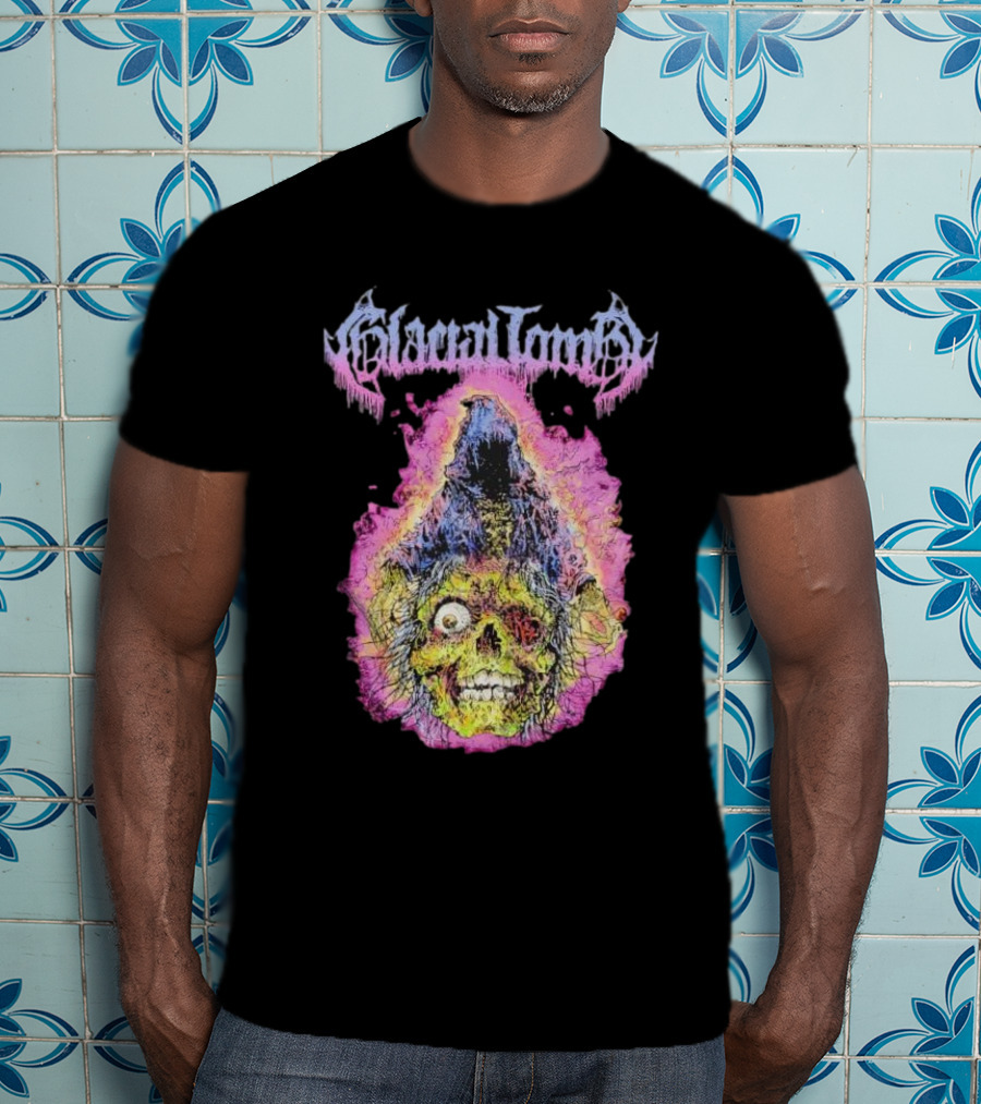 Glacial Tomb Necromancer Skull Flame T-Shirt