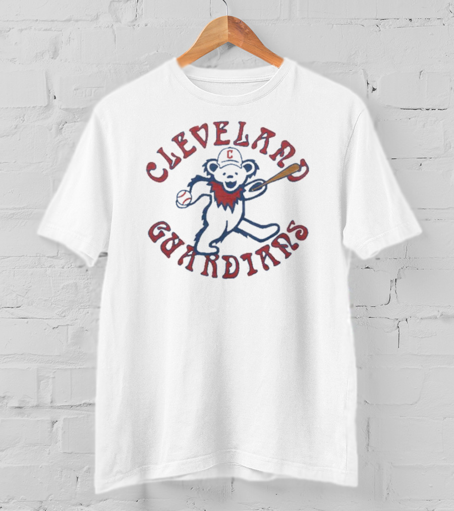 MLB X Grateful Dead Cleveland Guardians Dancing Bear T-Shirt