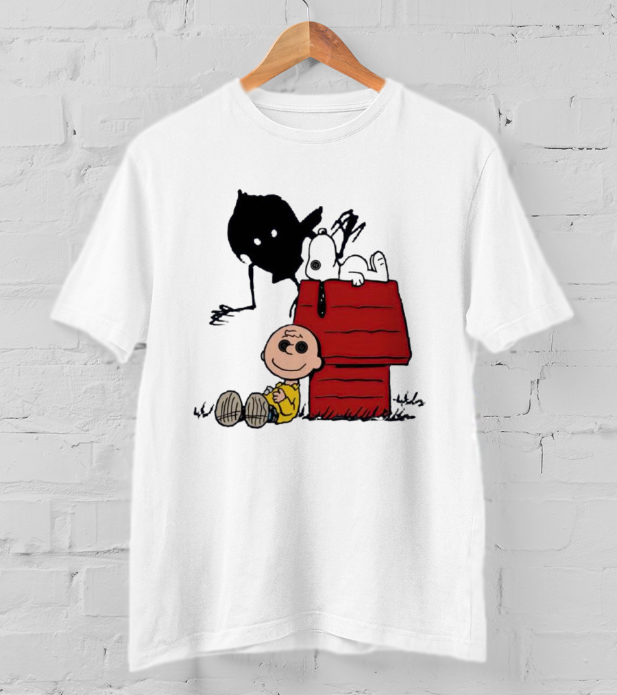 Charlie Brown Snoopy Woodstock Shadow Doghouse T-Shirt