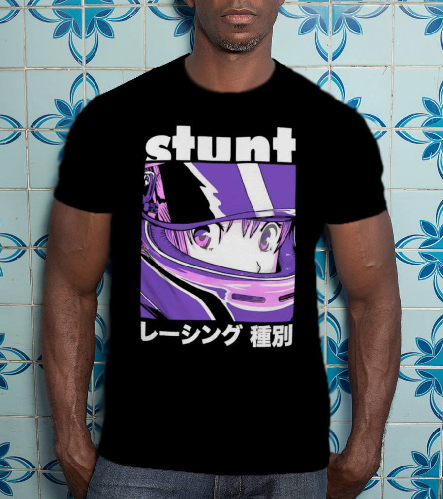 Stunt Anime Style Racing Helmet T-Shirt