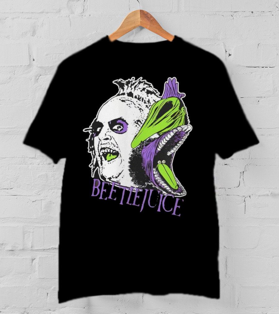Beetlejuice Halloween Creature Mashup With Alligator Head T-Shirt
