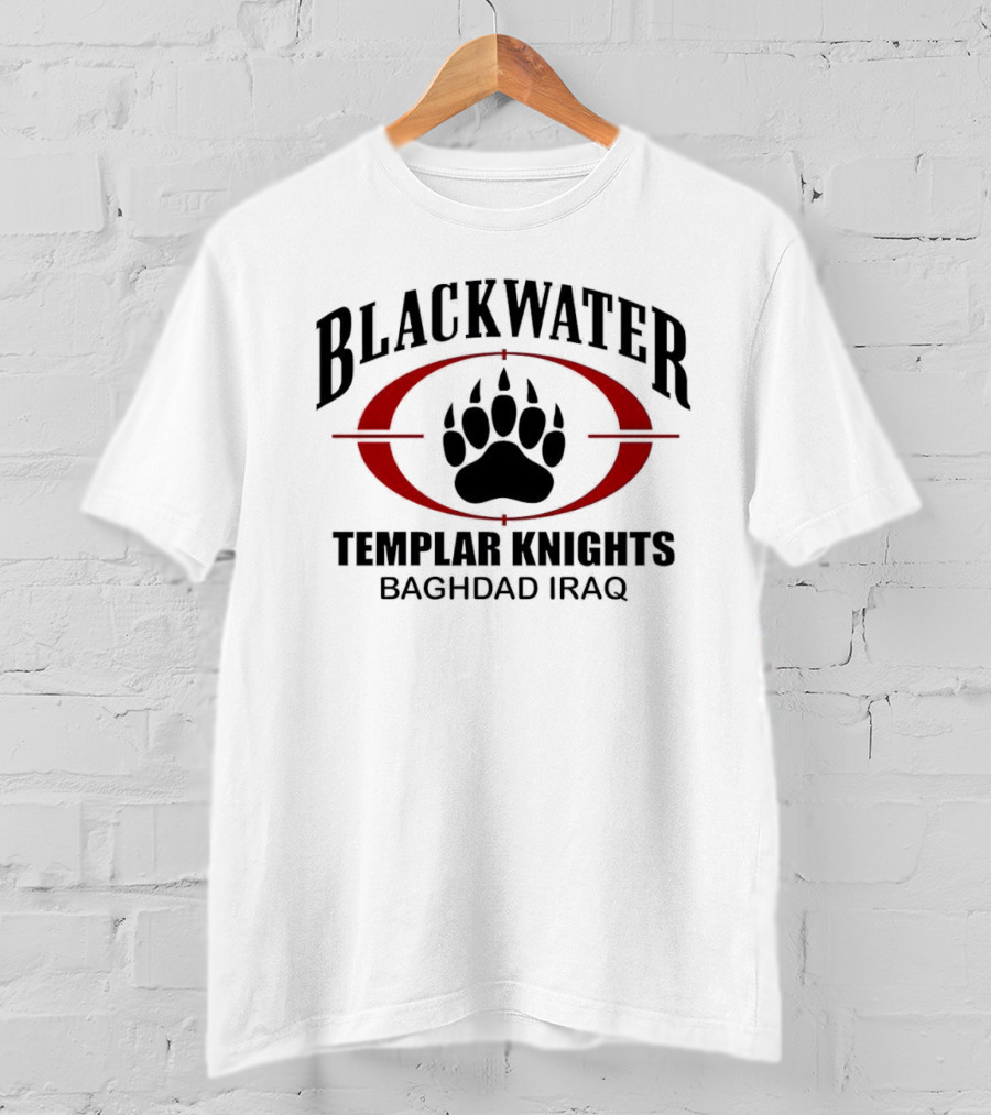 Blackwater Templar Knights Baghdad Iraq Paw Print Emblem T-Shirt