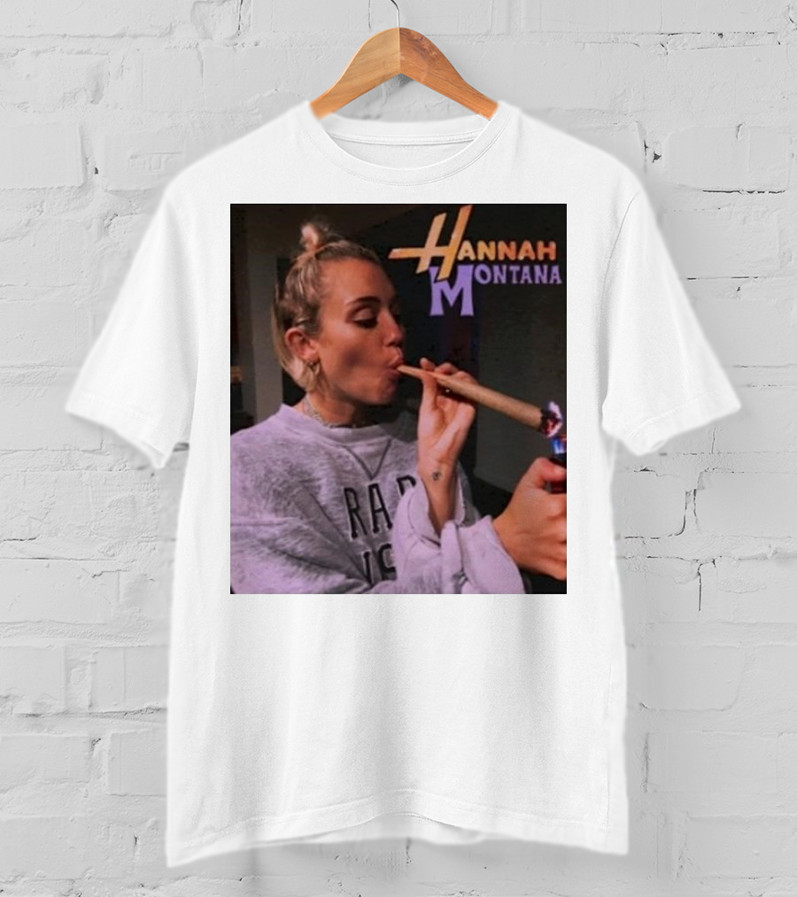 Disney Hannah Montana Smoking Weed Blunt T-Shirt