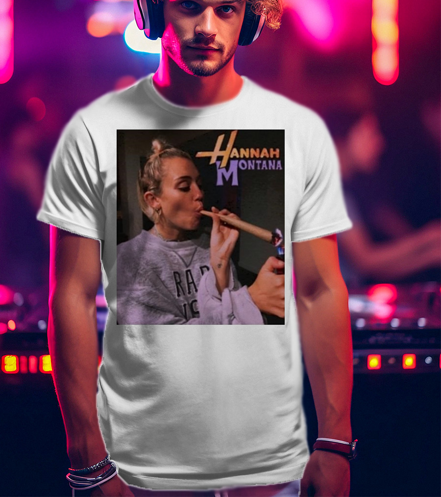 Disney Hannah Montana Smoking Weed Blunt T-Shirt