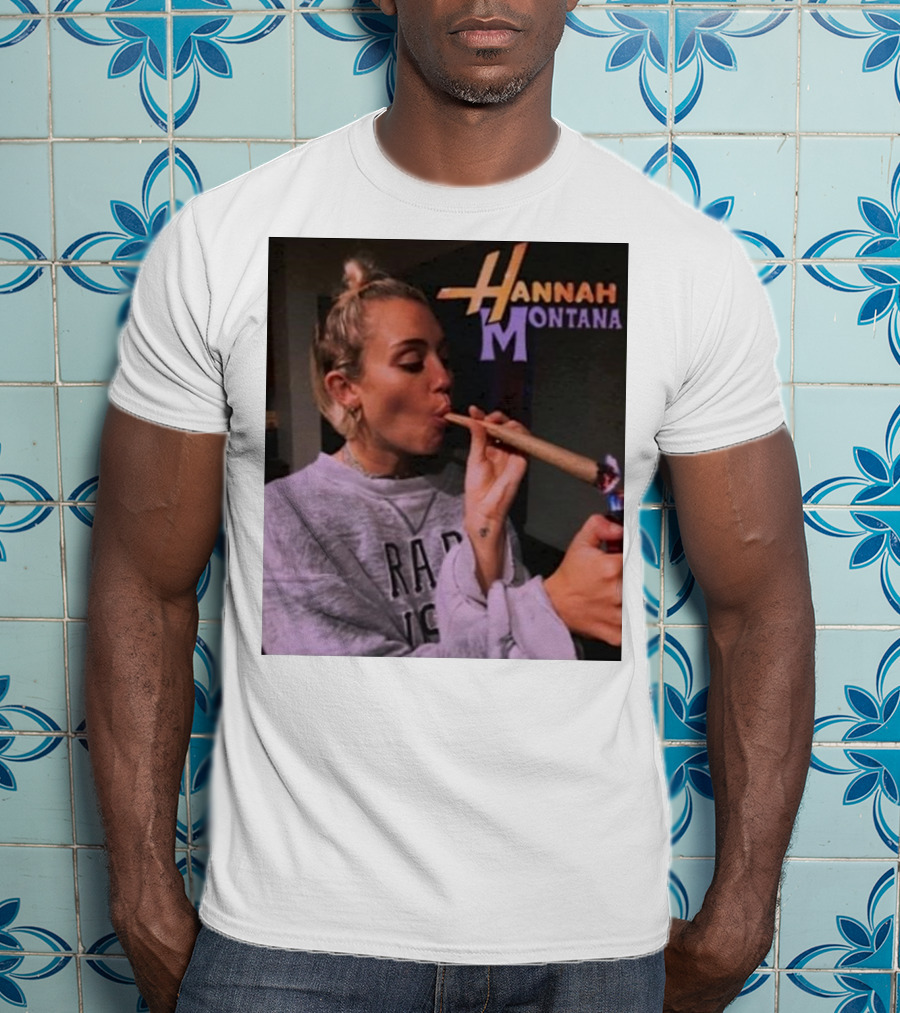 Disney Hannah Montana Smoking Weed Blunt T-Shirt