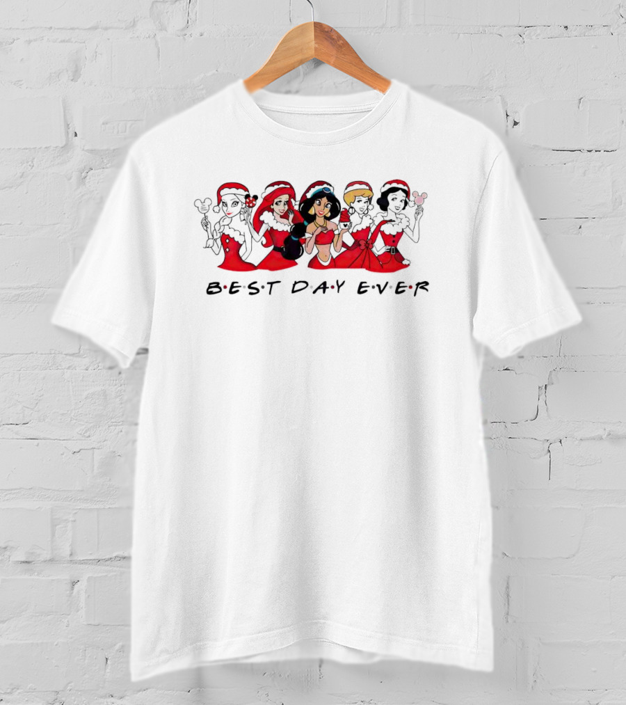 Disney Princess Friends Best Day Ever Christmas T-Shirt
