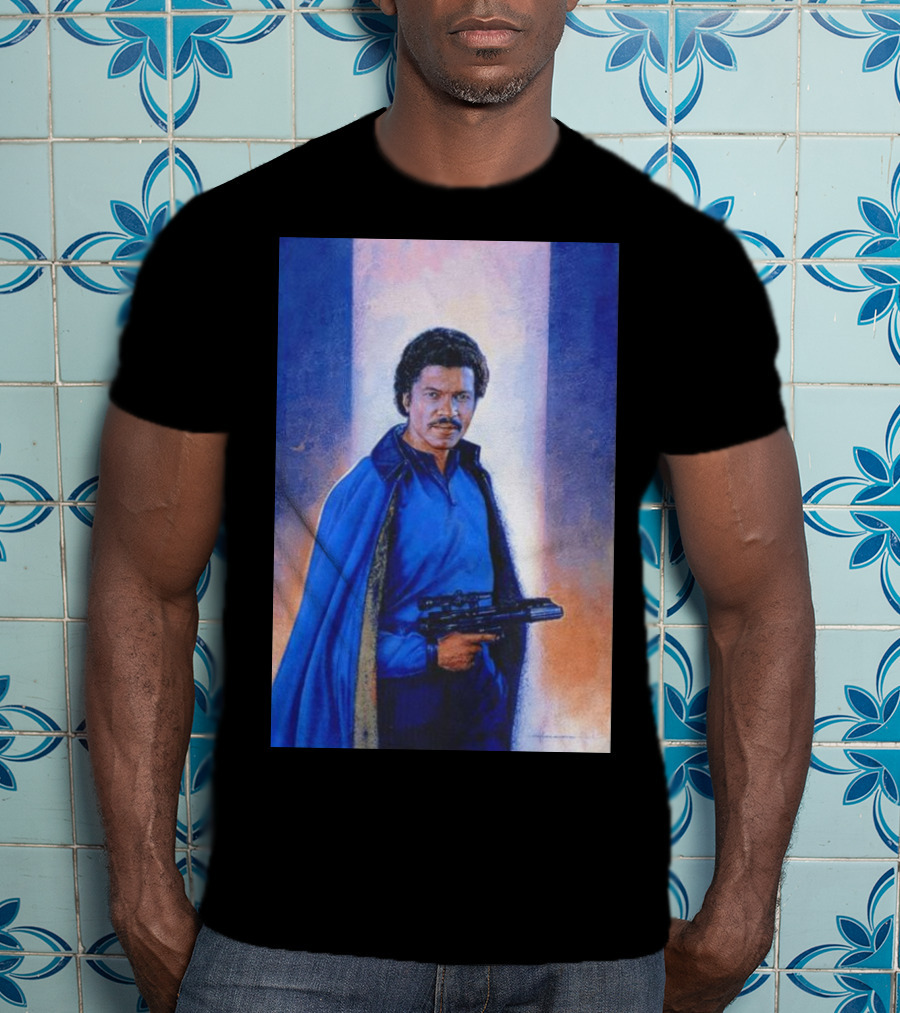 Lando Calrissian Holding Blaster Star Wars Character T-Shirt