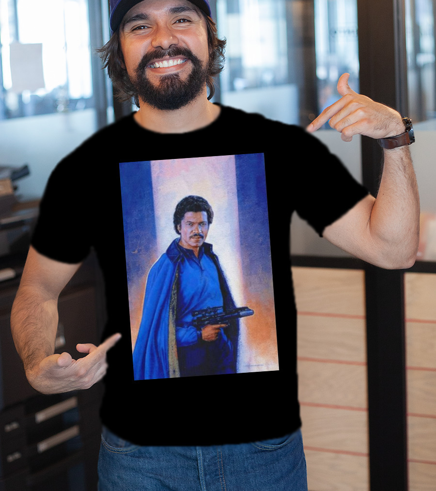 Lando Calrissian Holding Blaster Star Wars Character T-Shirt