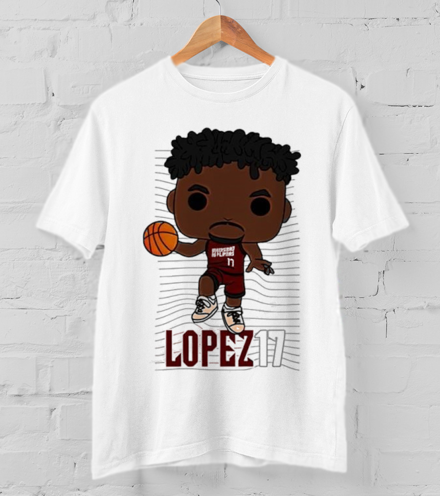 Lopez 17 Basketball Chibi Dribble T-Shirt